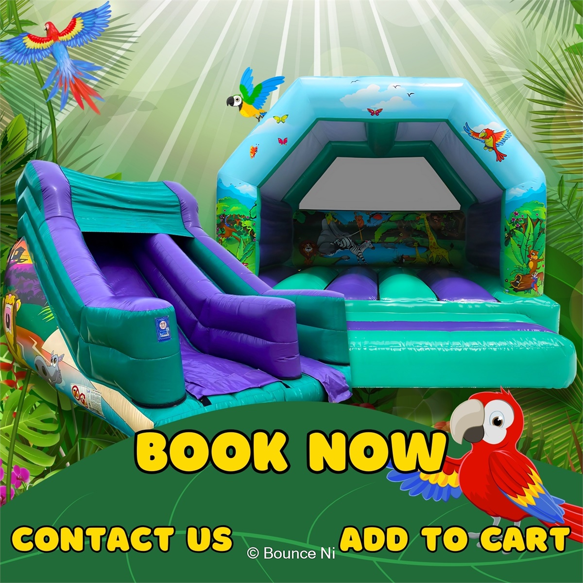 Jungle Bounce & Slide Package - Hire in Counties Antrim, Down Armagh ...
